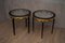 Italian Black Shellac Brass & Glass Side Tables, 1950, Set of 2 3