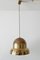 Large Mid-Century Swedish Modern Brass Pendant Lamp from Bergboms, 1950s 3