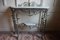 Antique Egyptian Revival Silvered Ormolu & Marble Console Table, Image 1