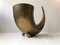 Mid-Century Horn-Shaped Brass Vase, 1940s 3
