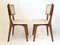 Mid-Century French Oak & Skai Chairs, 1950s, Set of 3 10