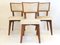 Mid-Century French Oak & Skai Chairs, 1950s, Set of 3 4