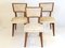 Mid-Century French Oak & Skai Chairs, 1950s, Set of 3 12
