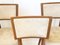 Mid-Century French Oak & Skai Chairs, 1950s, Set of 3 2