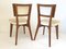 Mid-Century French Oak & Skai Chairs, 1950s, Set of 3, Image 6