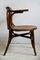 Antique Belgian Art Nouveau Bentwood Office Chair, Image 6