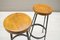 Mid-Century Eisen und Holz Barhocker, 1960er, 2er Set 7