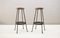 Mid-Century Iron and Wood Bar Stools, 1960s, Set of 2 4