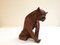 Mid-Century Origami Leather Dog from DERU, Image 1