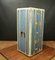 Canvas, Brass & Mahogany Wardrobe Trunk, 1920s, Image 2