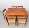 Set da pranzo Mid-Century in teak di Harry W. Klein per Bramin, Immagine 1