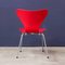 Chaises 3107 Butterfly Rouges par Arne Jacobsen, 1955, Set de 2 3