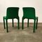 Green Selene Chairs by Vico Magistretti for Artemide, 1960s, Set of 4 4