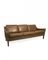 Danish Brown Leather Three-Seater Sofa, 1960s, Image 1