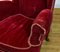 Poltrona alata in velluto rosso, anni '20, Immagine 7
