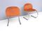 Italian Orange Skai Chairs with Metal Tubular Frame, 1970s, Set of 6 5