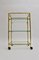 French Gilded Faux Bamboo Bar Cart, 1960s 3