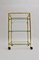 French Gilded Faux Bamboo Bar Cart, 1960s, Image 3