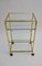 French Gilded Faux Bamboo Bar Cart, 1960s, Image 4