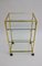 French Gilded Faux Bamboo Bar Cart, 1960s 1