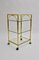 French Gilded Faux Bamboo Bar Cart, 1960s 5