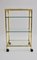 French Gilded Faux Bamboo Bar Cart, 1960s 2
