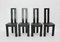 Chaises de Salon Noires par Pietro Costantini, 1970s, Set de 4 1