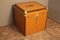 Large French Light Brown Canvas Cube-Shaped Hat Trunk, 1930s 1