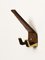 Brass & Leather Wall Hook, 1950s, Image 2