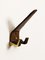 Brass & Leather Wall Hook, 1950s, Image 3