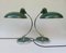 Green President Desk Lamps by Christian Dell for Kaiser Idell, 1930s, Set of 2, Image 2