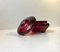 Mid-Century Modern Ruby Red Glass Lidded Jar by Empoli, 1960s 2