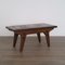 Mesa de centro de madera y cuero de Angel Pazmino para Meubles de Estilo, años 60, Imagen 1