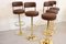 Vintage Golden Bar Stools by Börje Johanson for Johanson Design, Set of 5 2