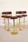 Vintage Golden Bar Stools by Börje Johanson for Johanson Design, Set of 5, Image 1