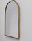 Small Mid-Century Italian Wall Mirror with Brass Frame, 1950s, Image 7