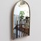 Small Mid-Century Italian Wall Mirror with Brass Frame, 1950s, Image 6