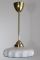 Viennese Brass Pendant with White Opaline Shade, 1900s 6