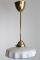 Viennese Brass Pendant with White Opaline Shade, 1900s 1
