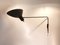 Black Wall Arm Lamp by Jean Boris Lacroix, 1950s 12