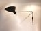 Black Wall Arm Lamp by Jean Boris Lacroix, 1950s, Image 12