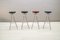 Mid-Century Modern German Rotating Colored Bar Stools, 1950s, Set of 4 1