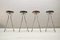 Mid-Century Modern German Rotating Colored Bar Stools, 1950s, Set of 4, Image 8