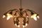 Italian 12-Arm Chandelier with Green Leaves, 1960s 2