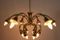 Italian 12-Arm Chandelier with Green Leaves, 1960s, Image 2