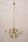 Italian 12-Arm Chandelier with Green Leaves, 1960s 3