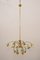 Lámpara de araña italiana de 12 brazos con hojas verdes, años 60, Imagen 3