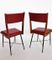 Mid-Century Italian Chestnut and Leatherette Chairs, 1950s, Set of 4 9