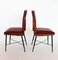 Mid-Century Italian Chestnut and Leatherette Chairs, 1950s, Set of 4 13