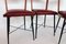 Mid-Century Italian Chestnut and Leatherette Chairs, 1950s, Set of 4, Image 8